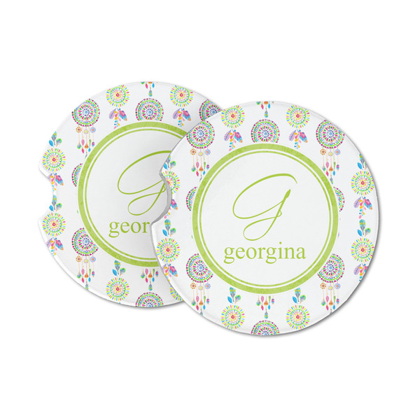 Custom Dreamcatcher Sandstone Car Coasters (Personalized)
