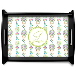 Dreamcatcher Black Wooden Tray - Large (Personalized)
