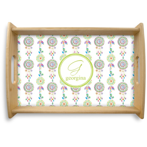 Custom Dreamcatcher Natural Wooden Tray - Small (Personalized)