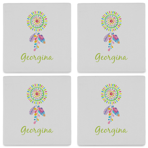 Dreamcatcher Set of 4 Sandstone Coasters - See All 4 View