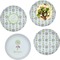 Dreamcatcher Set of 4 Glass Lunch / Dinner Plate 10" (Personalized)