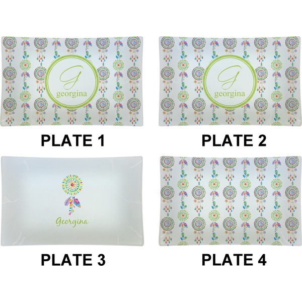 Dreamcatcher Set of Rectangular Dinner Plates (Approval)
