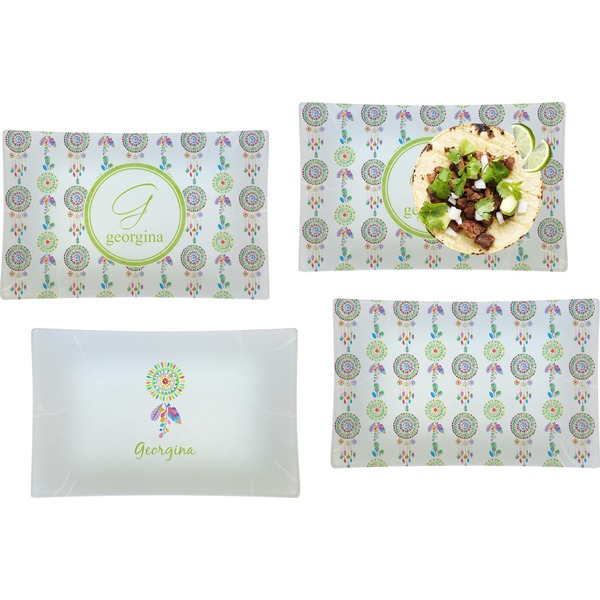 Dreamcatcher Set of Rectangular Dinner Plates