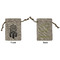 Dreamcatcher Small Burlap Gift Bag - Front and Back
