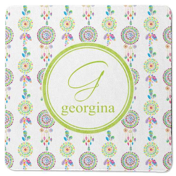 Custom Dreamcatcher Square Rubber Backed Coaster (Personalized)