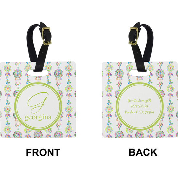 Dreamcatcher Square Luggage Tag (Front + Back)