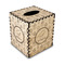 Dreamcatcher Square Tissue Box Covers - Wood - Front