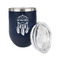 Dreamcatcher Stainless Wine Tumblers - Navy - Double Sided - Alt View
