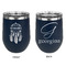 Dreamcatcher Stainless Wine Tumblers - Navy - Double Sided - Approval