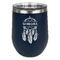 Dreamcatcher Stainless Wine Tumblers - Navy - Double Sided - Front