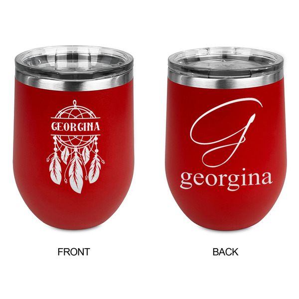 Dreamcatcher Stainless Wine Tumblers - Red - Double Sided - Approval