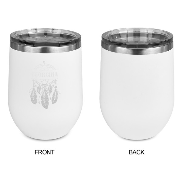 Dreamcatcher Stainless Wine Tumblers - White - Single Sided - Approval