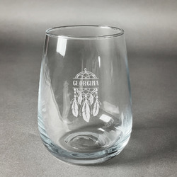 Dreamcatcher Stemless Wine Glass - Engraved (Personalized)