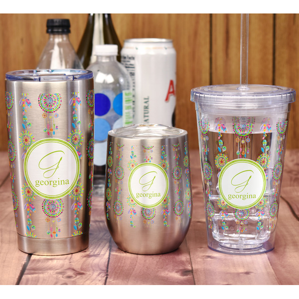 Dreamcatcher Stemless Wine Tumbler - Full Print - In Context