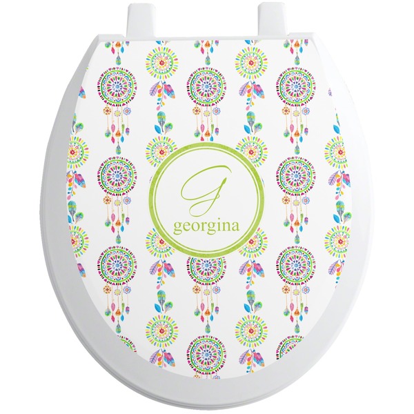 Custom Dreamcatcher Toilet Seat Decal (Personalized)