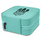 Dreamcatcher Travel Jewelry Boxes - Leather - Teal - View from Rear