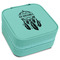 Dreamcatcher Travel Jewelry Box - Teal Leather (Personalized)