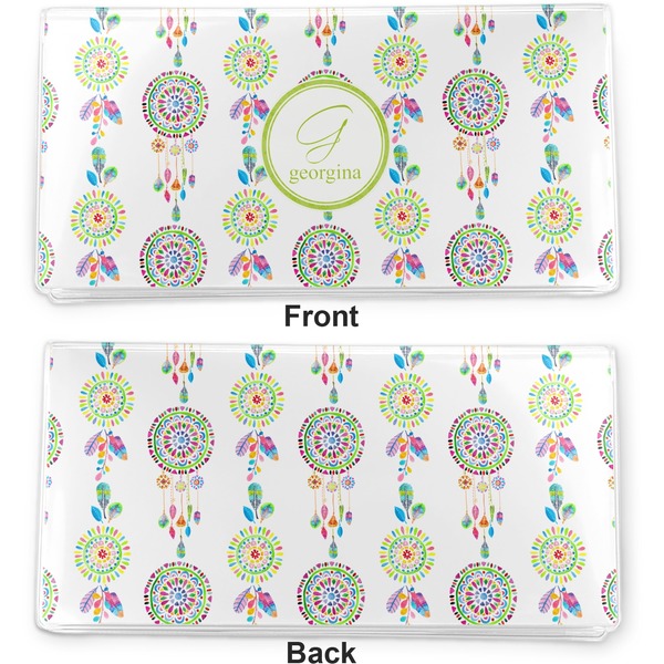 Dreamcatcher Vinyl Check Book Cover - Front and Back