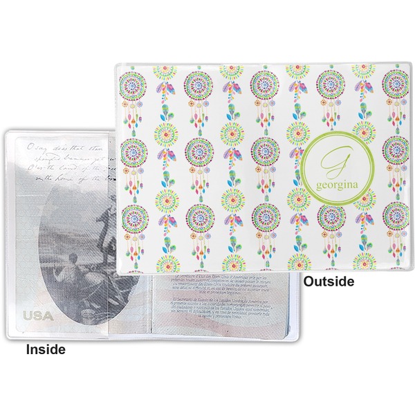 Dreamcatcher Vinyl Passport Holder - Flat Front and Back