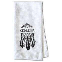 Dreamcatcher Kitchen Towel - Waffle Weave - Partial Print (Personalized)