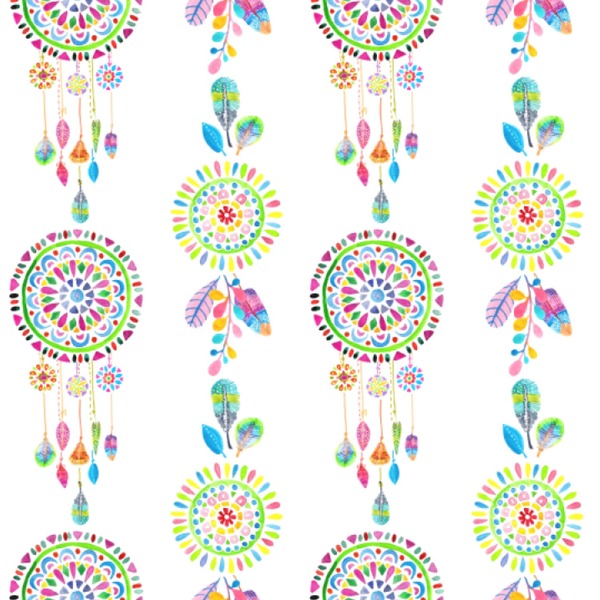 Custom Dreamcatcher Wallpaper & Surface Covering (Water Activated 24"x 24" Sample)