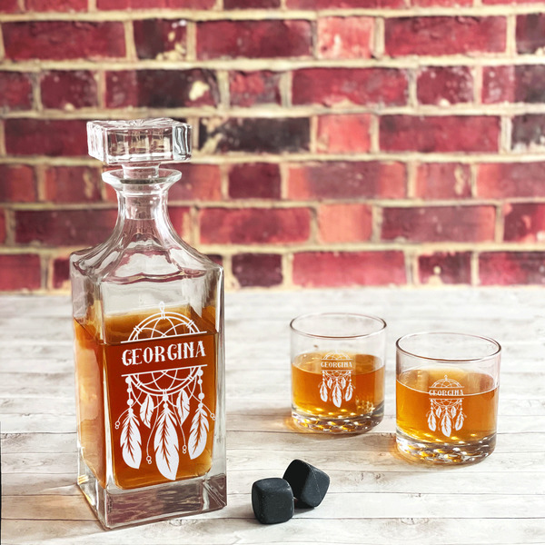 Dreamcatcher Whiskey Glass - In Context