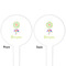 Dreamcatcher White Plastic 4" Food Pick - Round - Double Sided - Front & Back