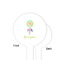 Dreamcatcher White Plastic 4" Food Pick - Round - Single Sided - Front & Back