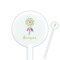 Dreamcatcher 5.5" Round Plastic Stir Sticks - White - Single Sided (Personalized)