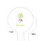 Dreamcatcher White Plastic 6" Food Pick - Round - Single Sided - Front & Back