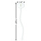 Dreamcatcher White Plastic 7" Stir Stick - Oval - Dimensions