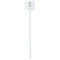 Dreamcatcher White Plastic Stir Stick - Double Sided - Square - Single Stick