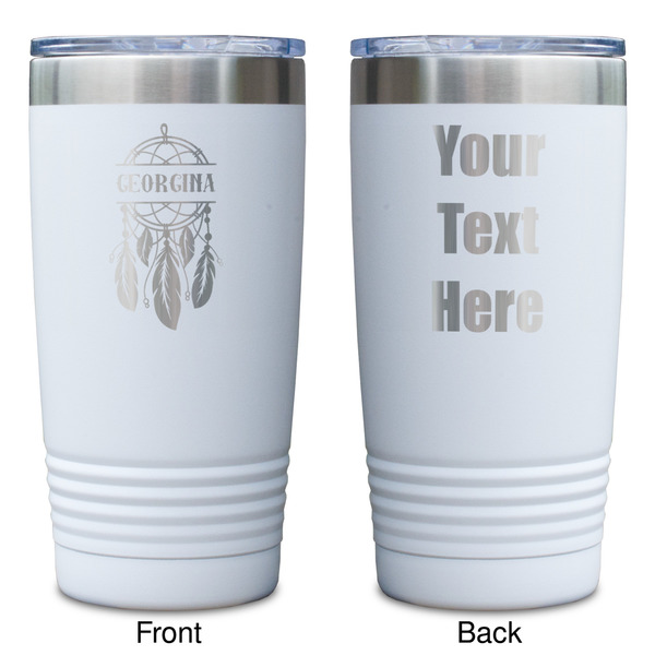 Dreamcatcher White Polar Camel Tumbler - 20oz - Double Sided - Approval