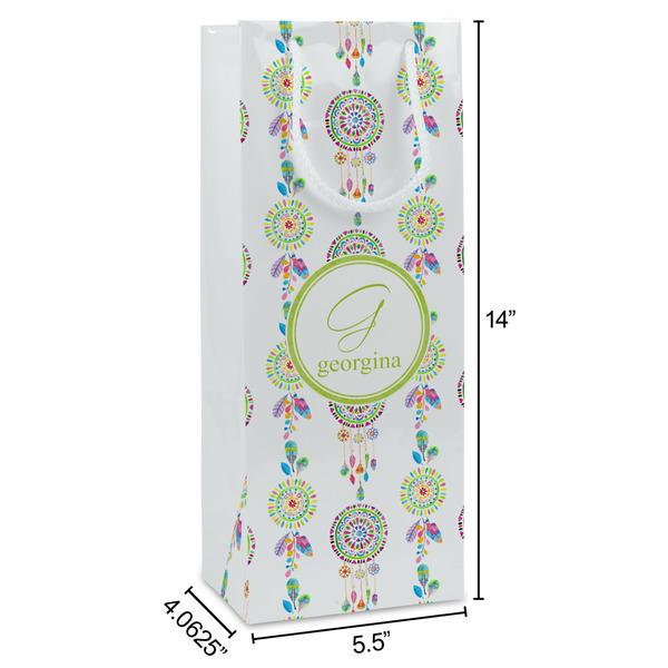 Dreamcatcher Wine Gift Bag - Dimensions