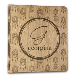 Dreamcatcher Wood 3-Ring Binder - 1" Letter Size (Personalized)