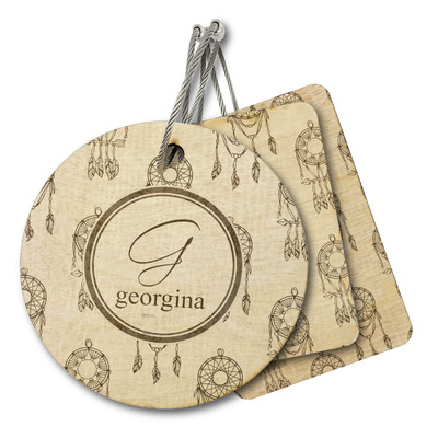 Dreamcatcher Wood Luggage Tag (Personalized)