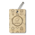 Dreamcatcher Wood Luggage Tag - Rectangle (Personalized)