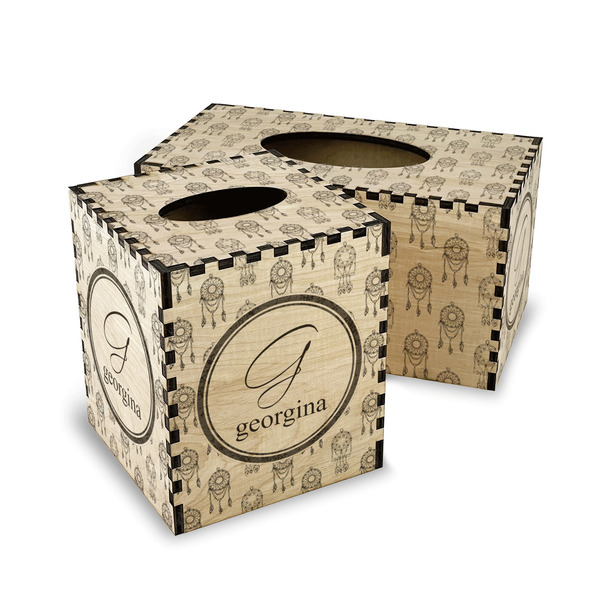Dreamcatcher Wood Tissue Box Covers - Parent/Main
