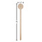 Dreamcatcher Wooden 6" Stir Stick - Round - Dimensions