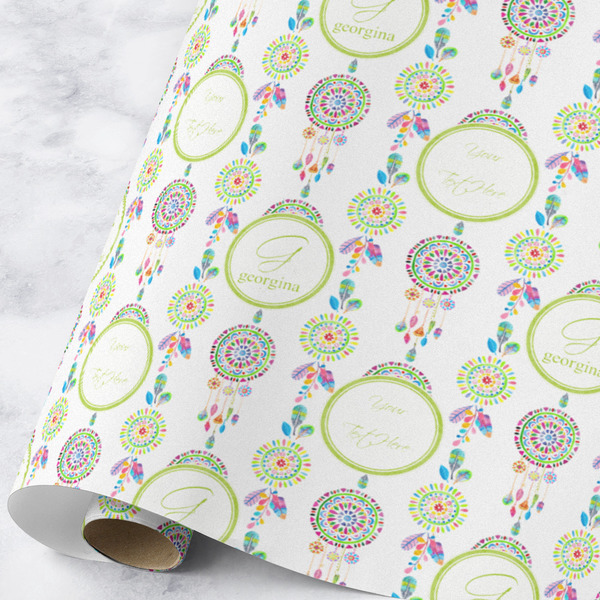 Custom Dreamcatcher Wrapping Paper Roll - Large - Matte (Personalized)