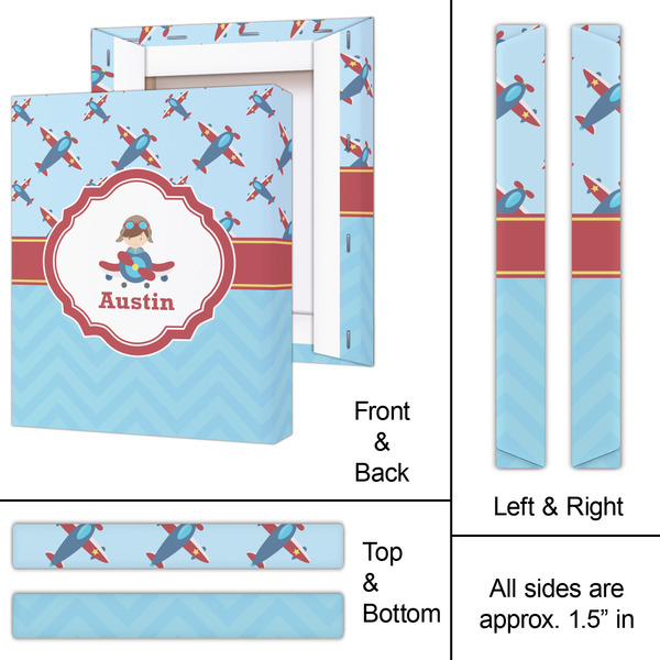 Airplane Theme 11x14 - Canvas Print - Approval