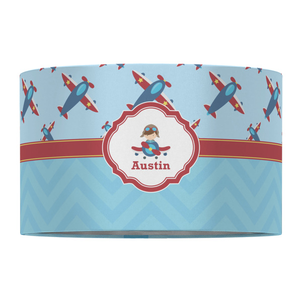 Airplane Theme 12" Drum Lampshade - FRONT (Fabric)