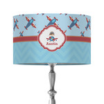Airplane Theme 12" Drum Lamp Shade - Fabric (Personalized)
