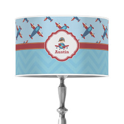 Airplane Theme 12" Drum Lamp Shade - Poly-film (Personalized)