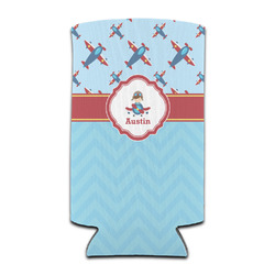 Airplane Theme Can Cooler (tall 12 oz) (Personalized)