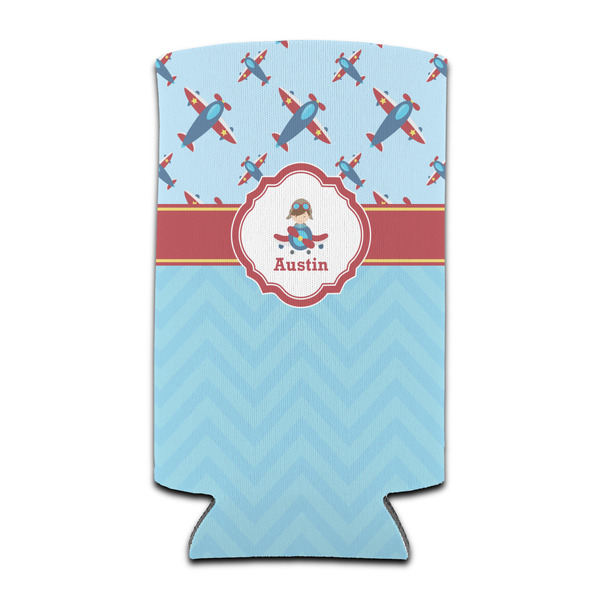 Custom Airplane Theme Can Cooler (tall 12 oz) (Personalized)