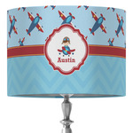 Airplane Theme 16" Drum Lamp Shade - Fabric (Personalized)