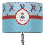 Airplane Theme 16" Drum Lamp Shade - Fabric (Personalized)