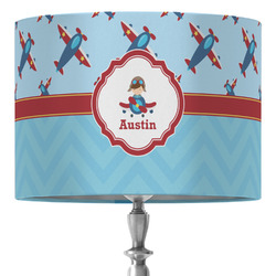 Airplane Theme 16" Drum Lamp Shade - Fabric (Personalized)