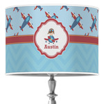 Airplane Theme Drum Lamp Shade (Personalized)